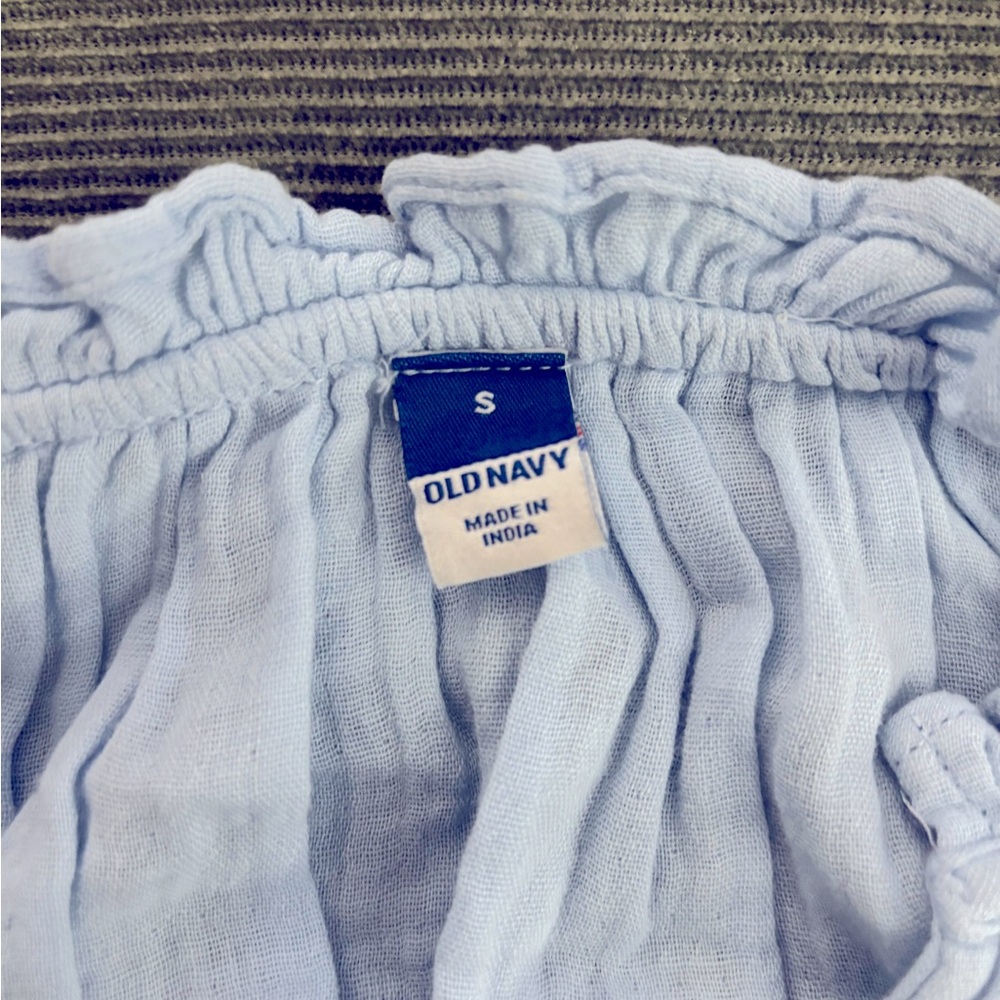 Old Navy Light Blue Ruffled Top - Picture 3 of 3